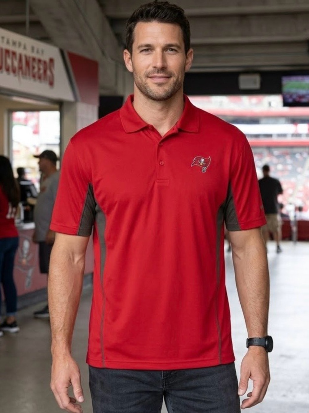 🏈NFL TEAM APPAREL Men’s Tampa Bay Buccaneers Collared Shirt Size 2XL